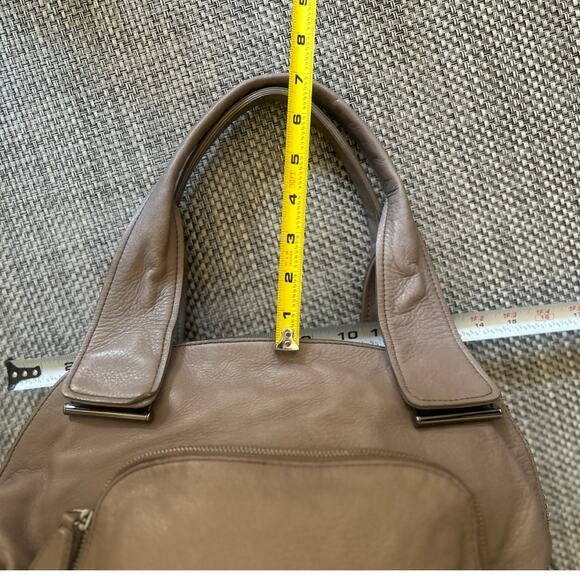 KOOBA Genuine Leather Hobo French Gray Beige Shoulder Hobo It Bag Luxury - Picture 12 of 13